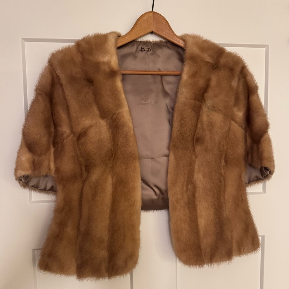 Vintage 50’s Mink Capelet Stole Shoulder Wrap Coat